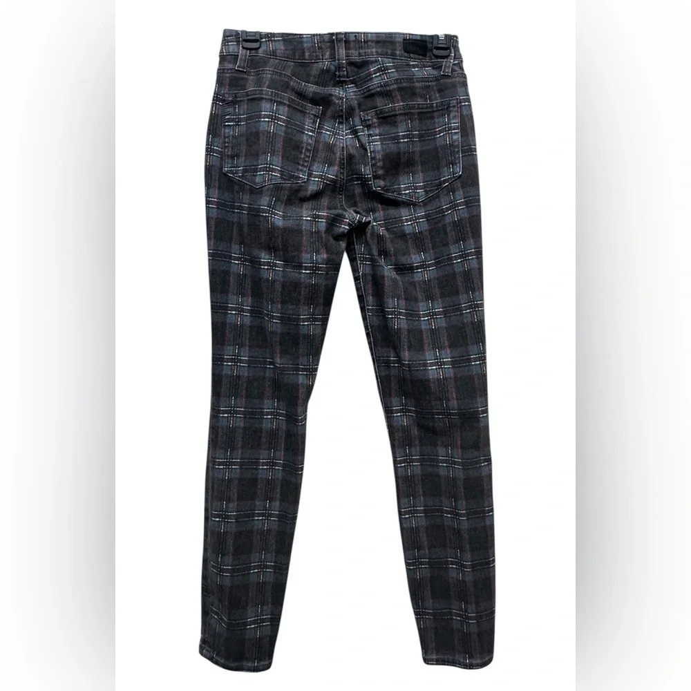 Paige Women’s 27 Denim Plaid Skinny Cotton Elastine Pockets Hoxton Ankle - Picture 7 of 9